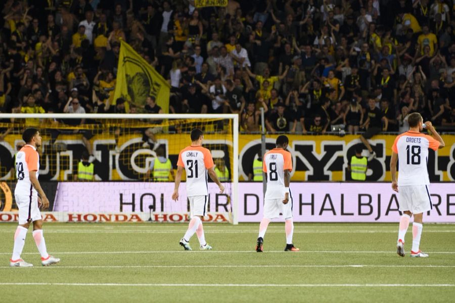 Die Spieler von Schachtar Donezk spielen 2017 im Berner Wankdorf.