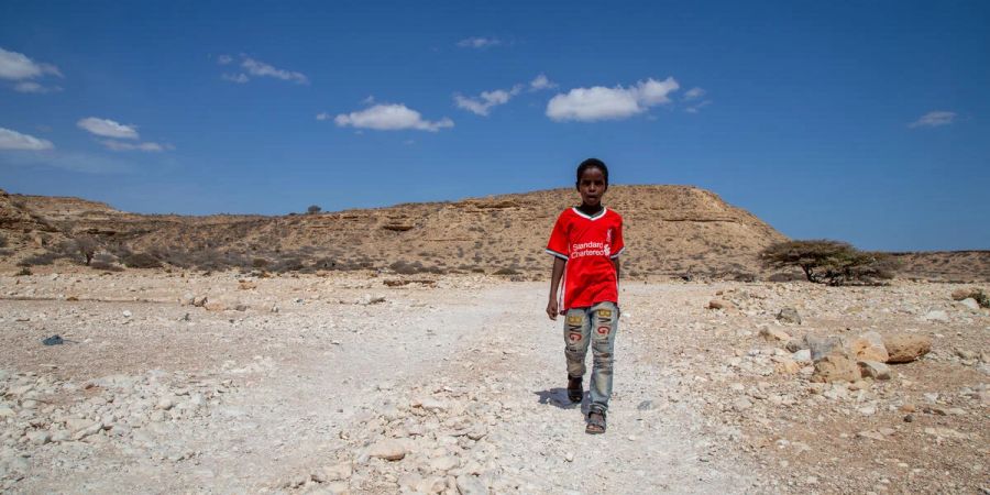 Junge in Somalia