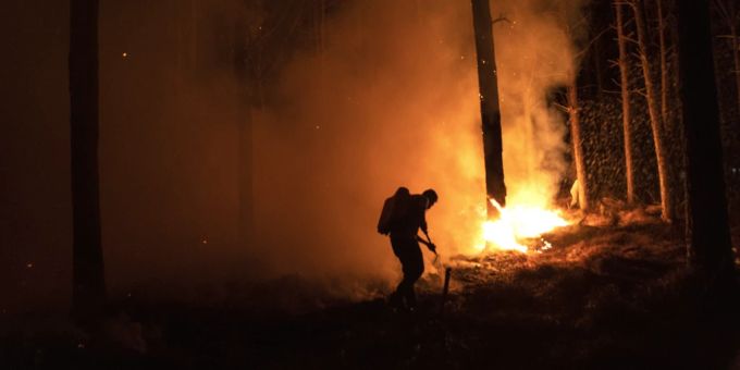 Das Feuer hat in Argentinien eine grosse Fläche Wald niedergebrannt. Argentinien