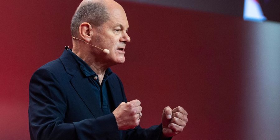 Olaf Scholz spricht beim SPD-Debattenkonvent.