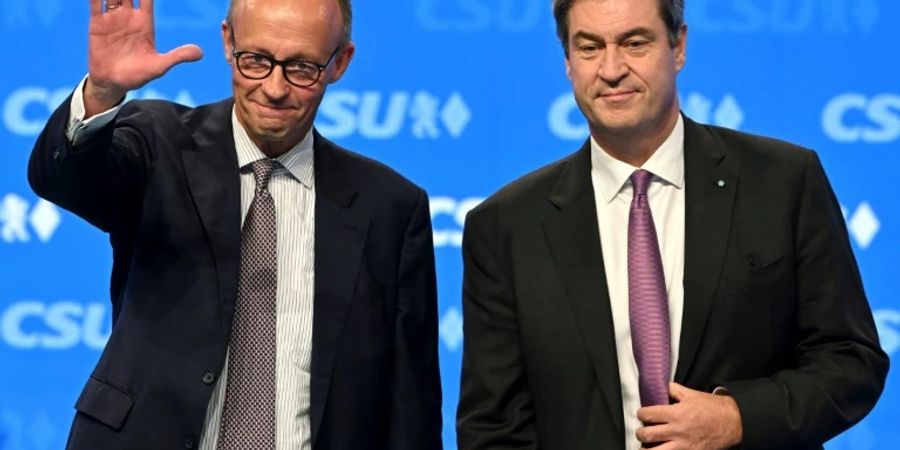 Die Vorsitzenden von CDU und CSU, Merz und Söder
