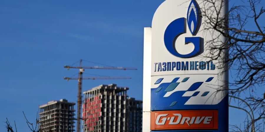 Tankstelle von Ölfirma Gazprom Neft in Moskau