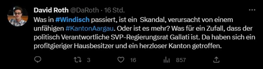 David Roth, Präsident der Kanton Luzern, gibt SVP-Regierungsrat Jean-Pierre Gallati die Schuld.