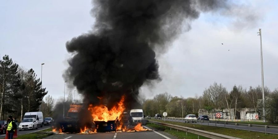 Rentenproteste bei Rennes