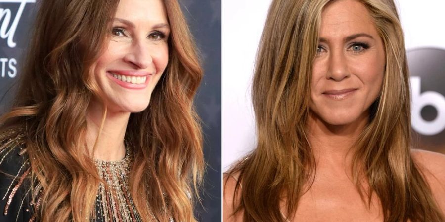 Julia Roberts (l.) und Jennifer Aniston machen wieder gemeinsame Sache.