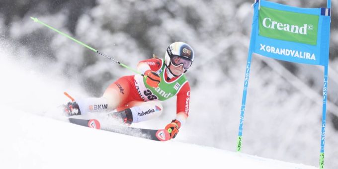 In dieser Saison stand Stefanie Grob bereits in sechs Weltcup-Riesenslaloms im Einsatz. Stefanie Grob
