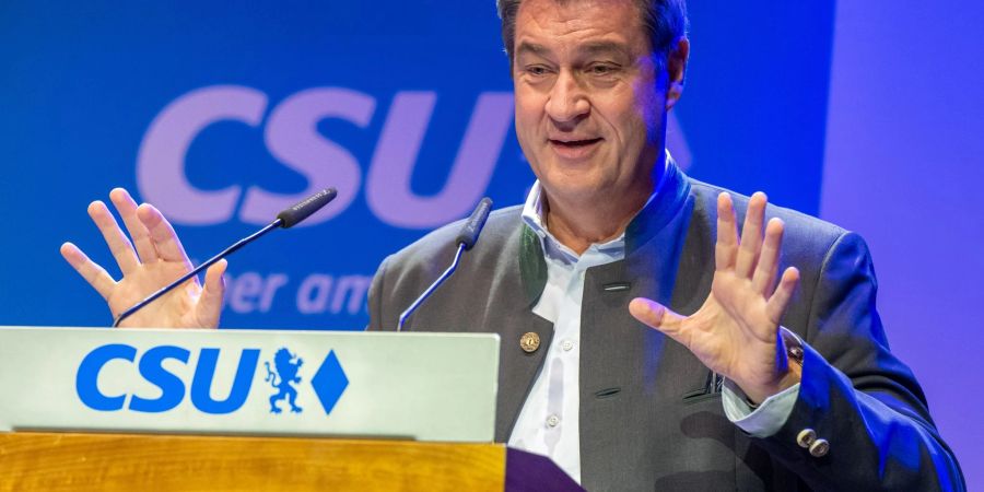 CSU-CHef Markus Söder bei einer Parteiveranstaltung in Ingolstadt.