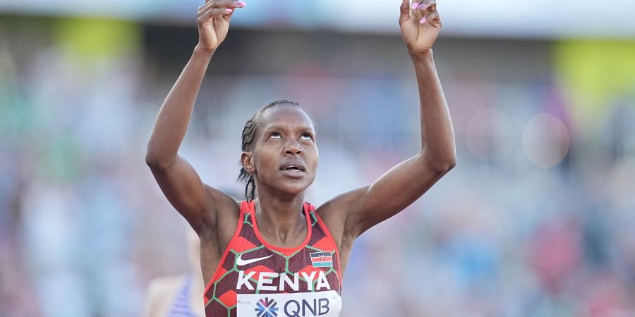 Die Kenianerin Faith Kipyegon lief über 1500 Meter in 3:52,96 Minuten zum Sieg.