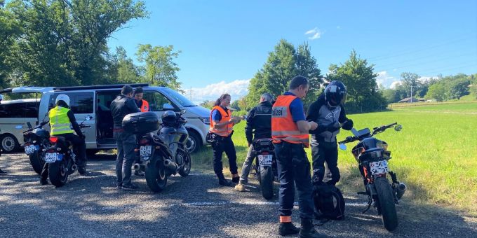 Kontrollstelle im Bereich der Irchelstrasse. Kontrollstelle