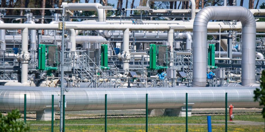 Die Gasempfangsstation der Ostseepipeline Nord Stream 1 und der Übernahmestation der Ferngasleitung OPAL (Ostsee-Pipeline-Anbindungsleitung) in Lubmin.