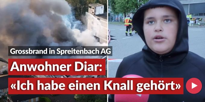In Lagergebäude - Brand in Spreitenbach AG noch nicht gelöscht
