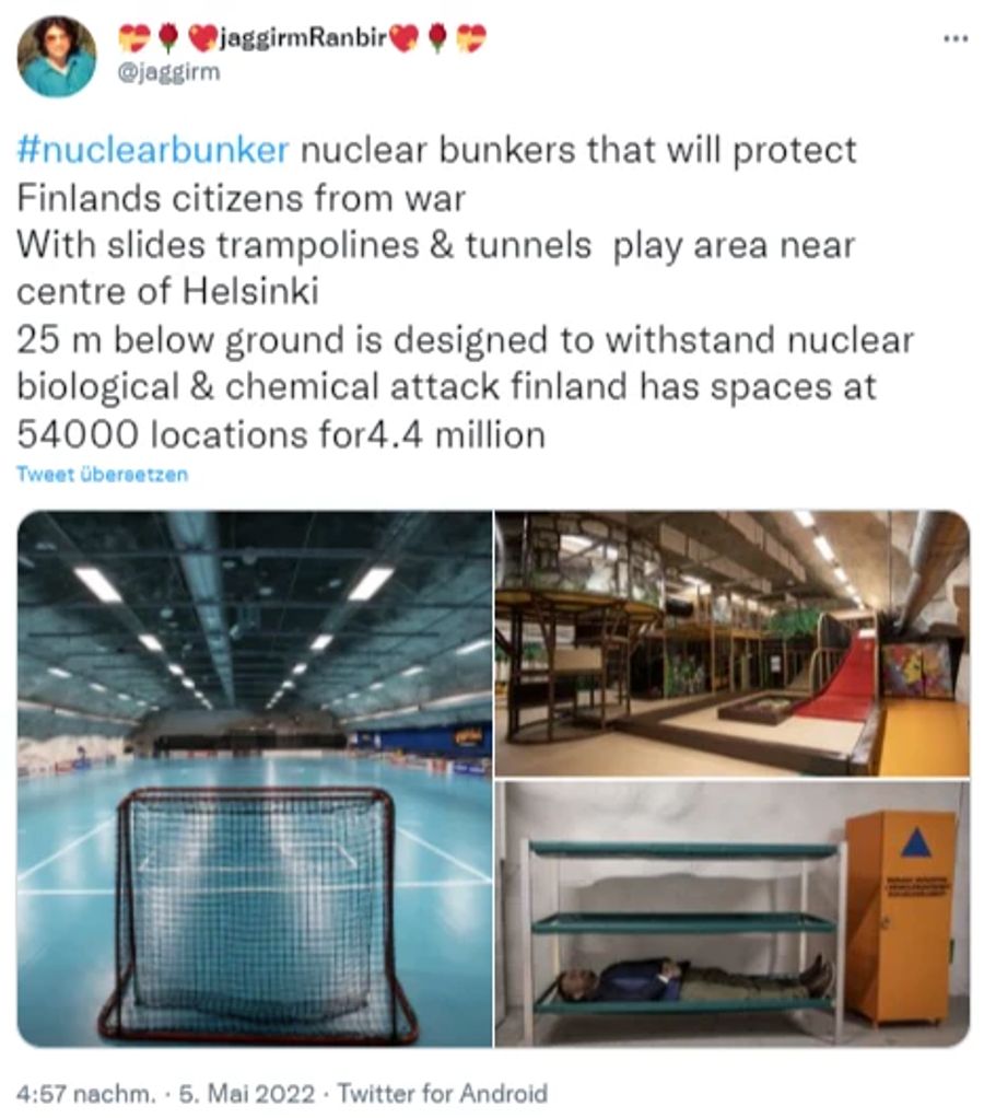 Die Bunker unter Helsinki bleiben in Friedenszeiten nicht ungenutzt. Stattdessen werden sie als Freizeit- und Sportanlagen sowie Parkhäuser, Schwimmbad oder für die U-Bahn genutzt.