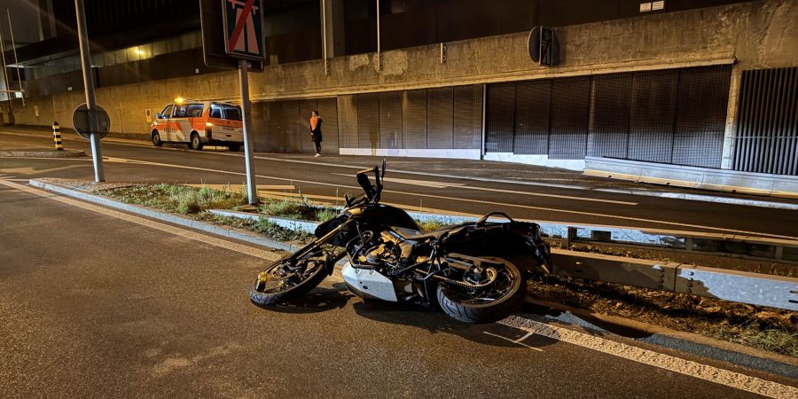 St. Gallen Sturz Motorrad