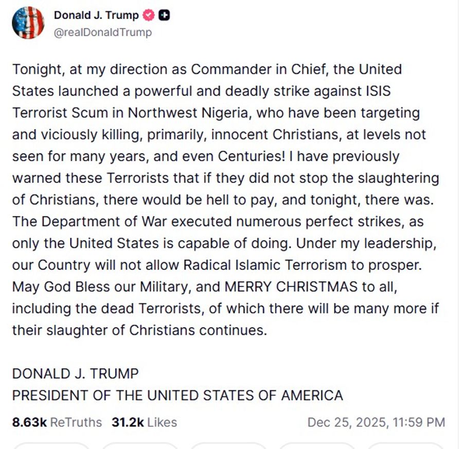 Trump Truth Social Nigeria