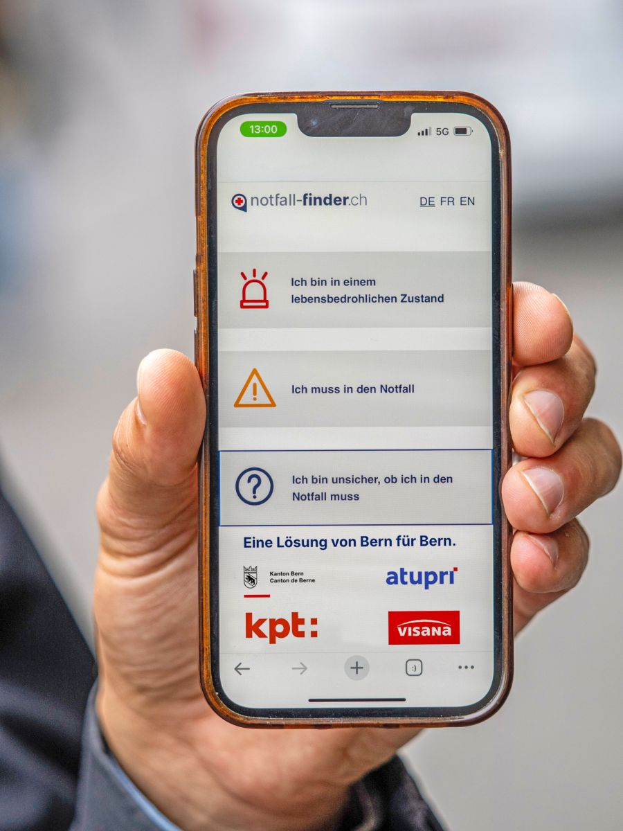 Smartphone Notfall-Finder App