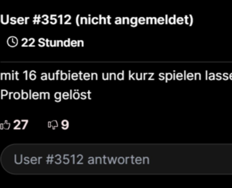 Man sollte die Spieler früher in Pflichtspielen einsetzen, findet ein weiterer Leser.