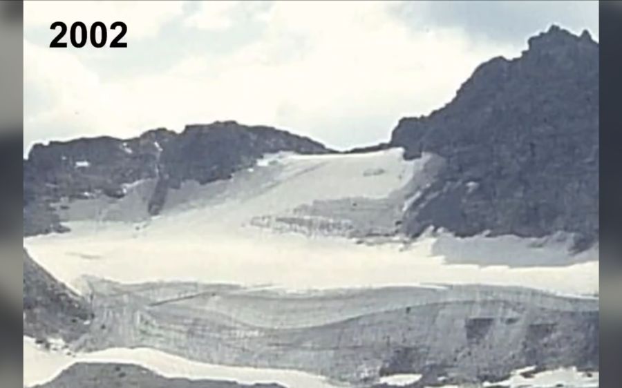 So sah der Pizolgletscher im Kanton St. Gallen im Jahr 2002 aus.