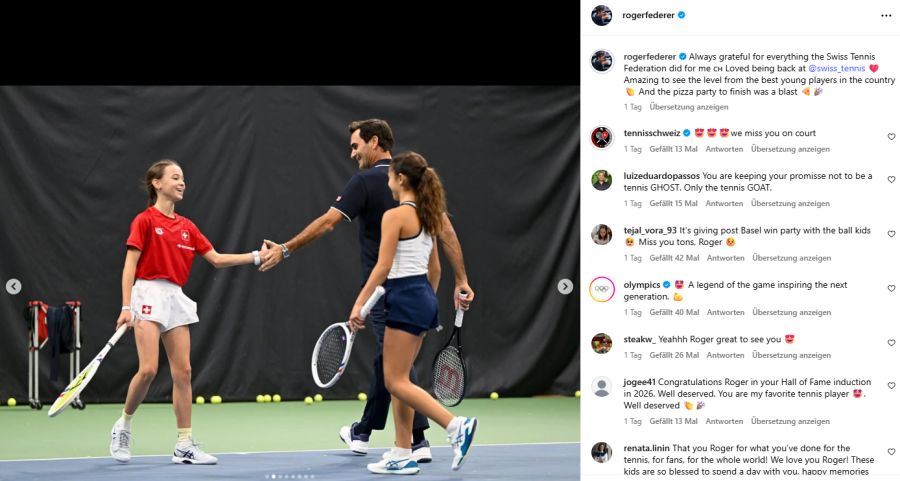 Auf Instagram schreibt er: «Grossartig das Level der besten Talente in unserem Land zu sehen.»