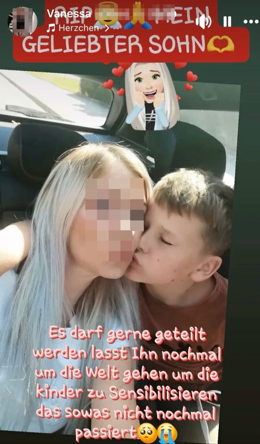 Die Mutter des verstorbenen Jungen appelliert in ihrem Post eindringlich, dass sich eine solche Tragödie niemals wiederholen darf.