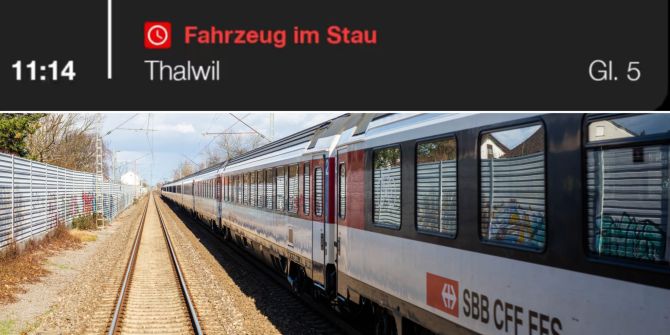 zug im stau