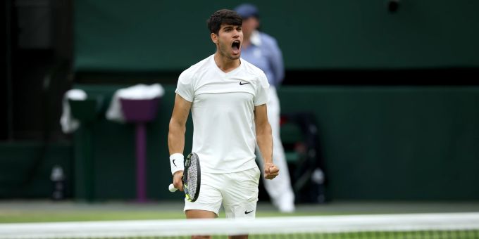 Carlos Alcaraz übersteht in Wimbledon einen Fünf-Satz-Krimi. Wimbledon Carlos Alcaraz