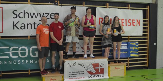 Siegerehrung des Badmintonclub Schwyz