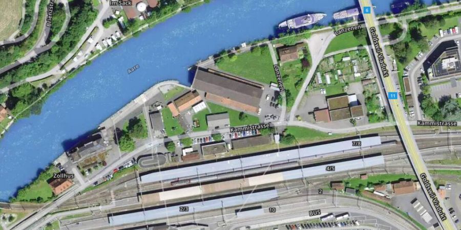 Wie soll das Gebiet zwischen dem Bahnhof Interlaken Ost und der Aare künftig aussehen? Interessierte können bis am 22. Juni an der öffentlichen Mitwirkung teilnehmen.
