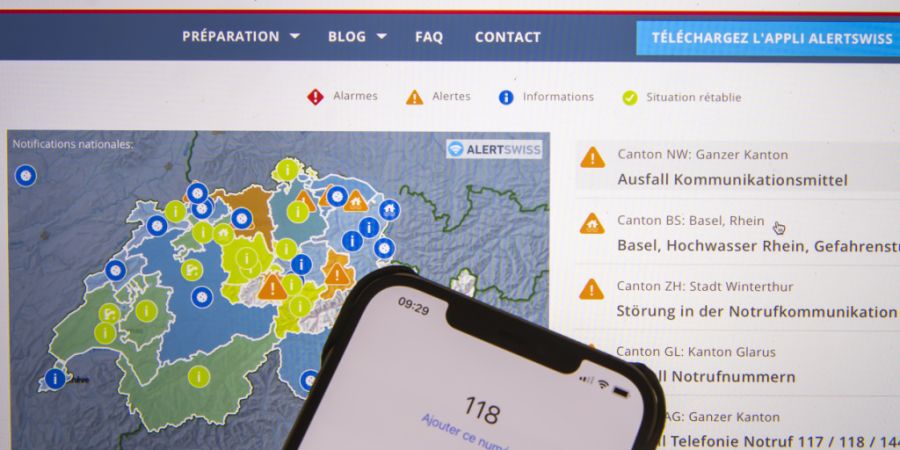 Die Bevölkerung wurde kurz nach Mittag über die App AlertSwiss informiert. (Symbolbild)