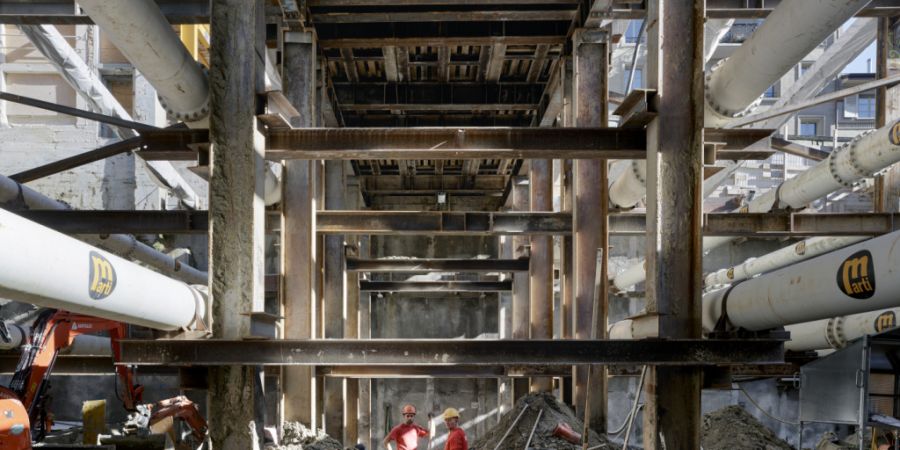 Die Ausstellung „Auf der Baustelle“ zeichnet das die Entstehung der neuen KUB nach.