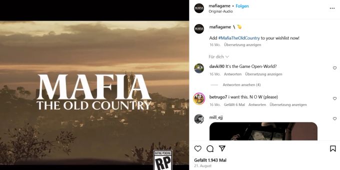 Ein neuer Leak zu «Mafia: The Old Country» ist aufgetaucht. mafia the old country leak