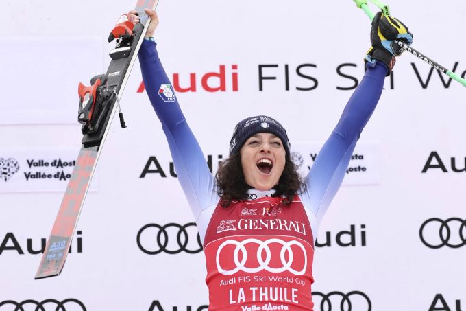 Federica Brignone gewinnt vor ihrer Haustüre. Federica Brignone