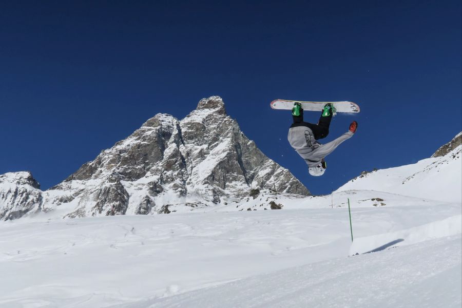 Skisportler Berge Schnee Piste