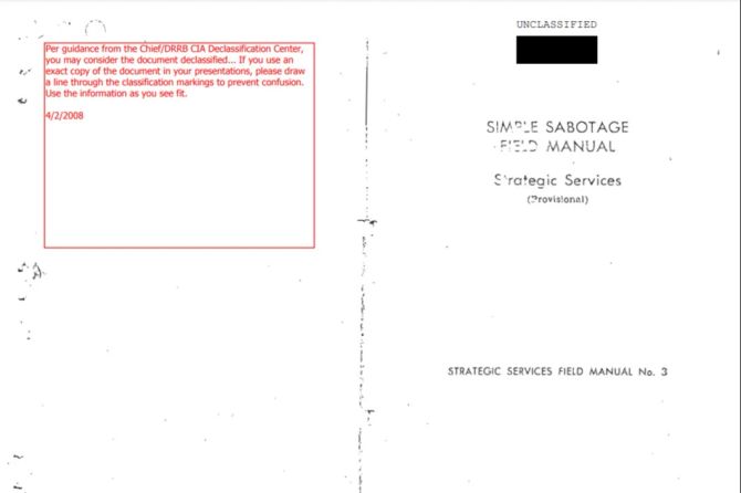 Sabotage CIA Handbuch