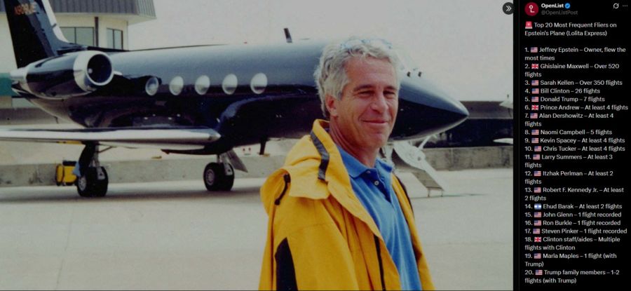 Auf der Passagierliste des Lolita-Express von Jeffrey Epstein sind viele prominente Namen zu finden. Darunter etwa auch Prinz Andrew.