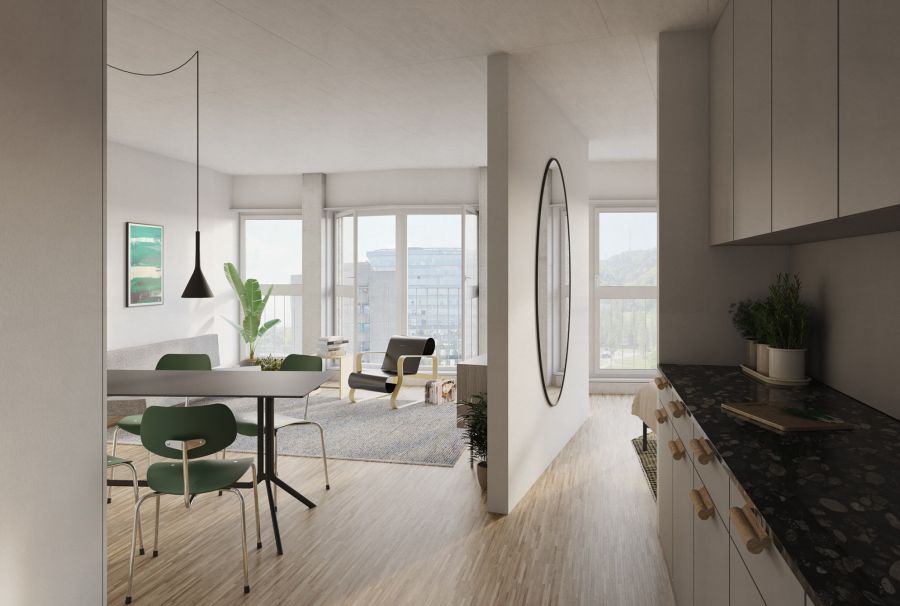 Im Sphinx-Hochhaus kosten 1- bis 2-Zimmer-Wohnungen zwischen 2500 und 3300 Franken im Monat.