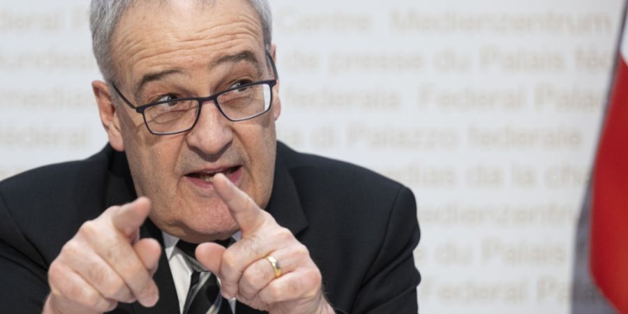 Landwirtschaftsminister und Bundespräsident Guy Parmelin stellt vor den Medien in Bern die Leitsätze für die Agrarpolitik ab 2030 vor.