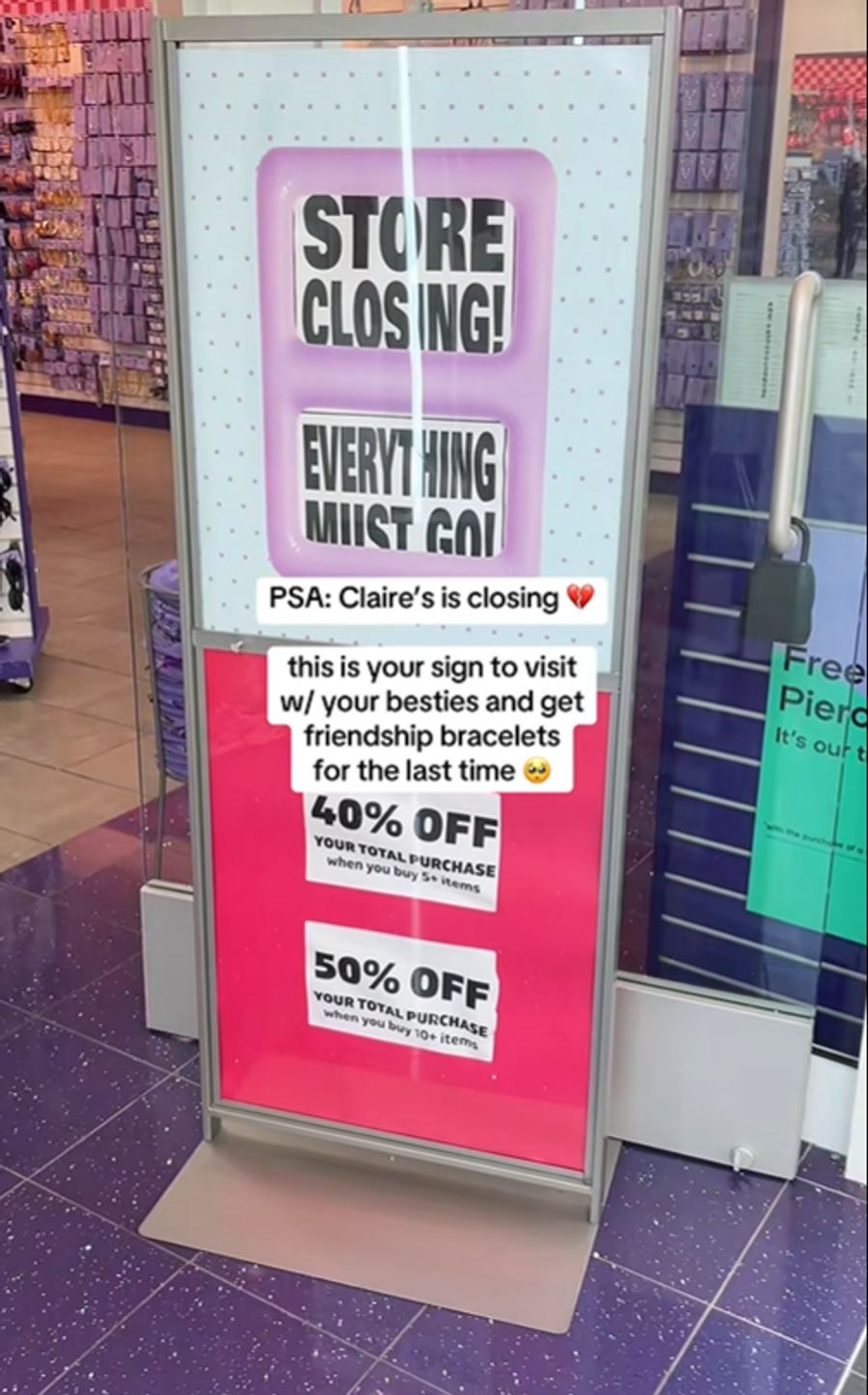 In Grossbritannien haben bereits mehrere Shops von Claire's dichtgemacht.