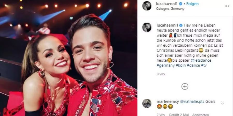 Luca Hänni und seine Christina 2020 bei Let's Dance.