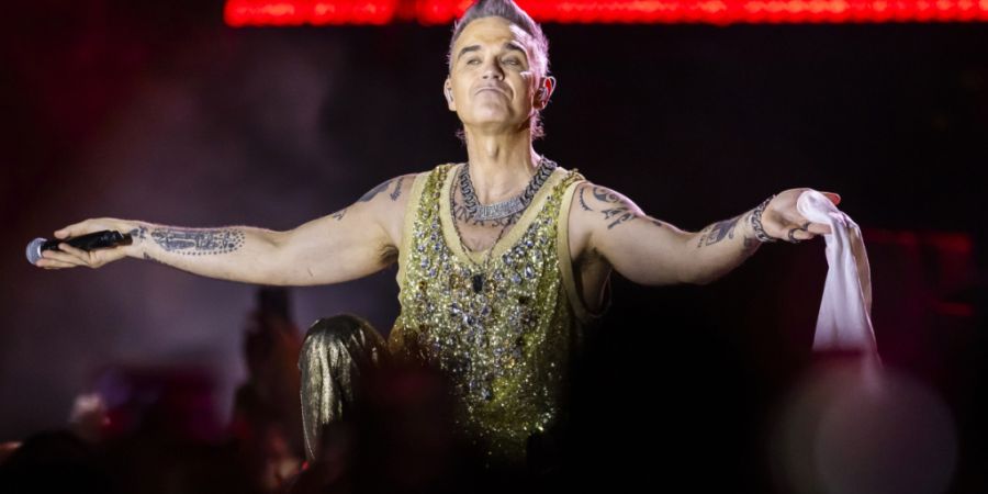 Robbie Williams bei seinem Auftritt am Zürich Openair im August, 2023. (Archivbild)