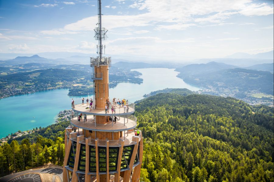 Der Pyramidenkogel ist der weltweit höchste Holzaussichtsturm.