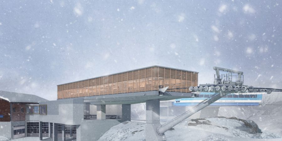 Die neue Bergstation der «Direttissima»-Bahn von Adelboden auf den Sillerenbühl soll so aussehen.