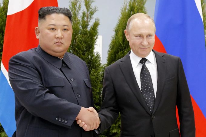 Nordkorea und Russland verbindet eine lange Partnerschaft. (Archivbild) Nordkorea Kim Putin