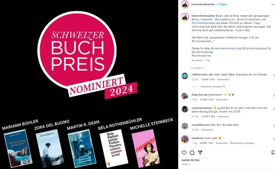 Schweizer Buchpreis 2024