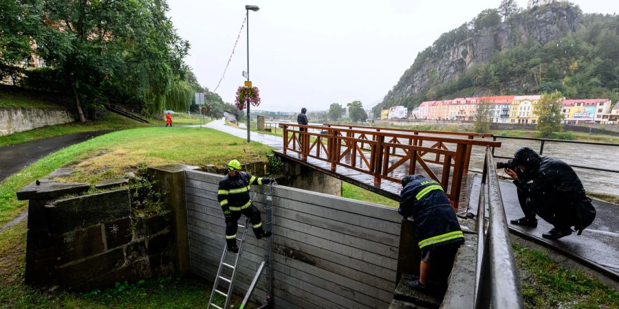 Vorbereitung auf Hochwasser in Tschechien