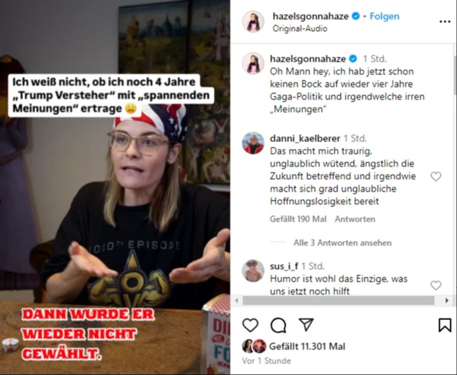 Komikerin Hazel Brugger hat keine Lust auf weitere Jahre «Gaga-Politik».