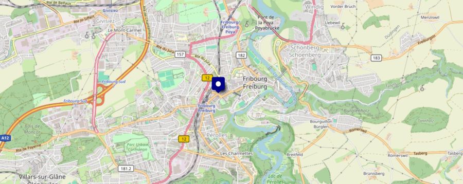 Karte Freiburg Messerstecherei
