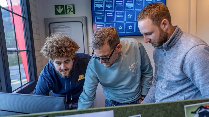 (vlnr.) Severin Aegerter, Thomas Heldner und Joel Berger
