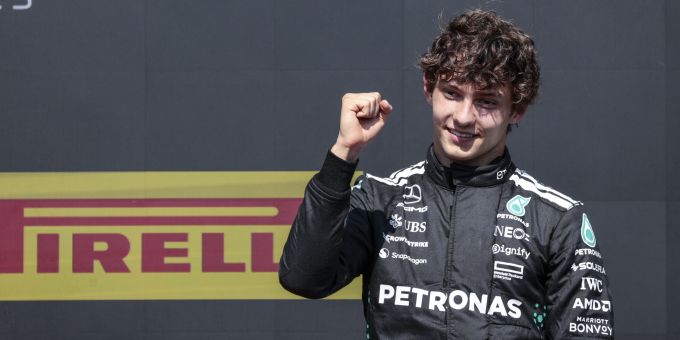 Das erste Podest von vielen? Kimi Antonelli (Mercedes) wird beim Kanada-GP der Formel 1 starker Dritter. Mercedes Kimi Antonelli