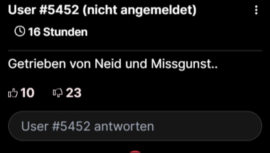Ein Nau-Leser spürt «Neid und Missgunst».