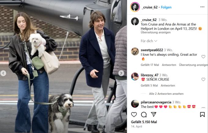 Tom Cruise und Ana de Armas verbringen aktuell viel Zeit miteinander. tom cruise